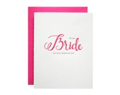 Bride Letterpress Card Bride Letterpress Card