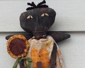 Primitive  Folk Art Angel Doll