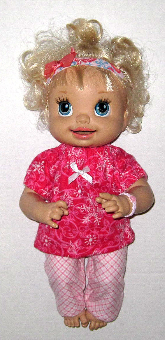 Baby Alive Pink Snowflake Swirl Pajamas Doll by Dakocreations