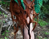 Felt Melted Tree Goddess Wood Nymph Forest Pixie Queen Leaves And Vines Burning Man Festival Belt Skirt OOAK