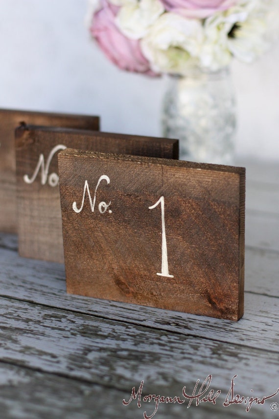 Rustic Table Numbers Barn Wood Wedding Decor Country Barn Shabby Chic (Item Number MHD20046) by braggingbags