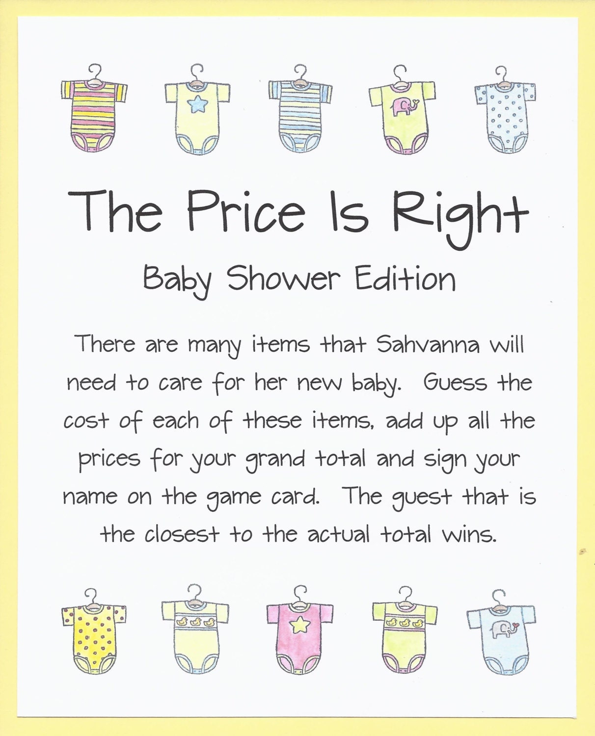 baby shower price is right clip art - photo #1