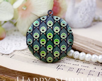 New Technology - 1pcs 33mm (PL-33-483) Handmade Antique Bronze Brass Photo Locket Pendant / Charm