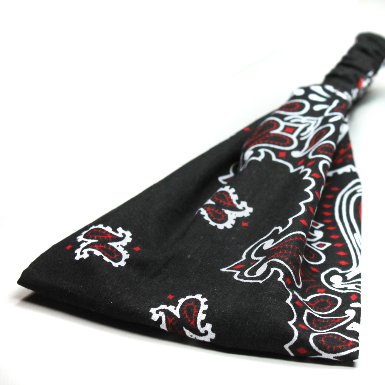 Men's Black Headband Bandana for Men Fabric Bandanna