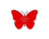 Personalized Butterfly Name Decal - Wall Decal - Vinyl Wall Decals, Wall Decor, Kids Door, Girls Bedroom, Kids Wall Decal