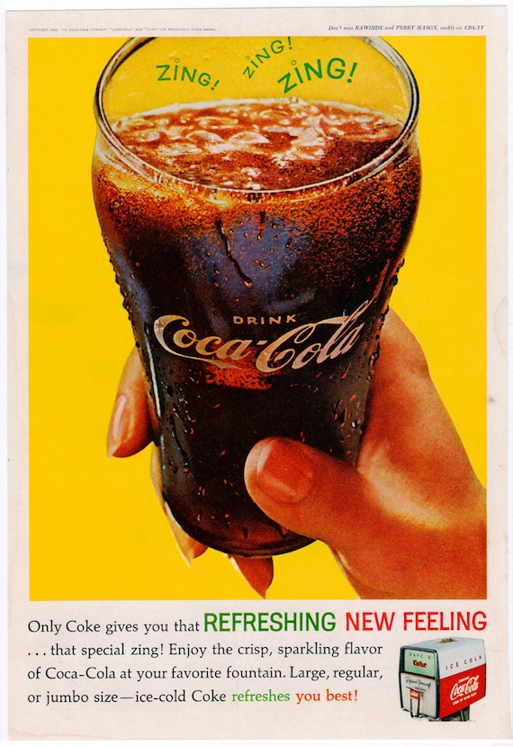 Coca Cola Refreshing New Feeling Ad 1962