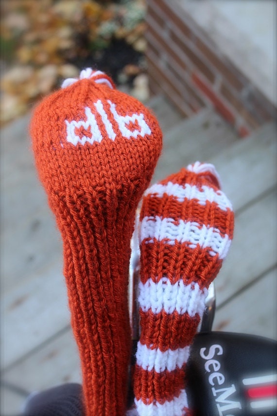 Items similar to Golf Club Headcover, Knit Custom Monogrammed Golf Club