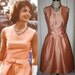 Jackie O Kennedy-Peachy Bow Dress-Custom Made to Order