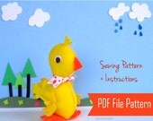 Easter Easter Duck Sewing PATTERN - Baby Duck Hand Sewing Pattern - Duckling Felt Duck Toy A805 Il_170x135