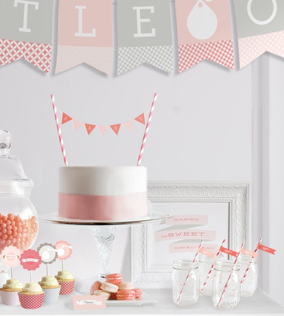 Printable Decorations // Baby Shower or First Birthday