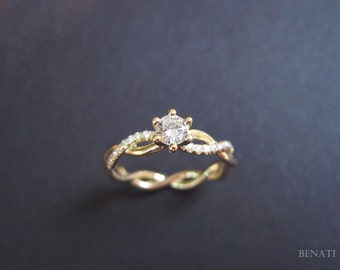 gold braid wedding rings