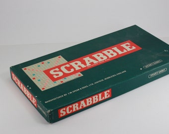 Vintage Scrabble Game Boxed Spear's Games England 1948 Edition