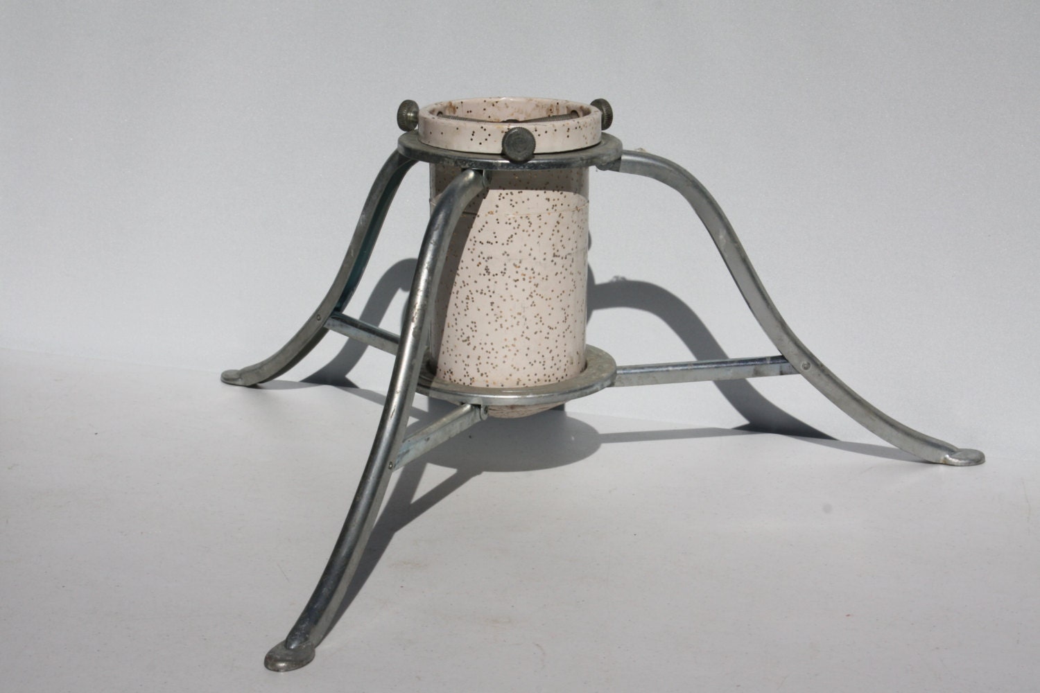 vintage christmas tree stand holder metal white silver glitter vintage christmas tree stand holder metal white silver glitter