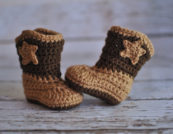 Baby Crochet Cowboy Boots