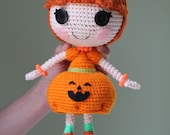 PATTERN: Pumpkin Crochet Amigurumi Doll