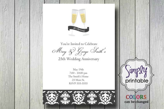 Wedding Anniversary Invite Il_570xn