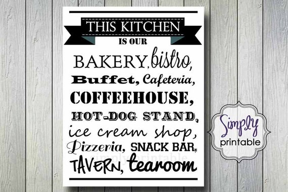 Kitchen Wall Print 11x14 DIGITAL Il_570xn