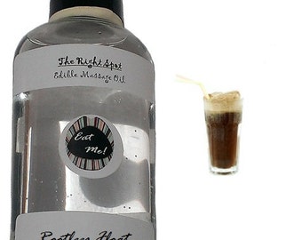 The Right Spot™ Edible Massage Oil - Root Beer Float Natural Vegan, water based, sensual warming Romantic Gift w/ Aloe by Eat Me