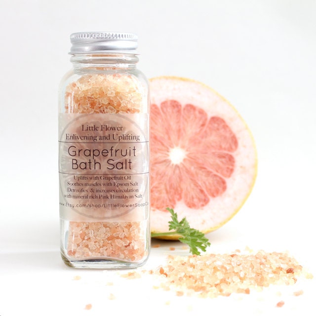 Bath Salts Bath Soak Himalayan Salt Pink Grapefruit
