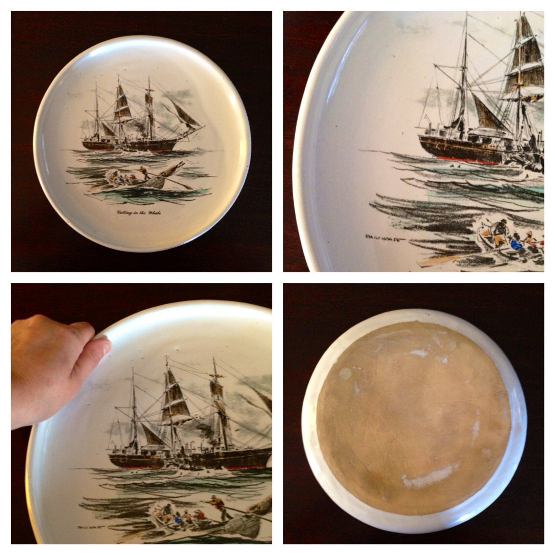 Vint RARE Nautical, Maritime, Ceramic Robert James Pailthorpe Cutting