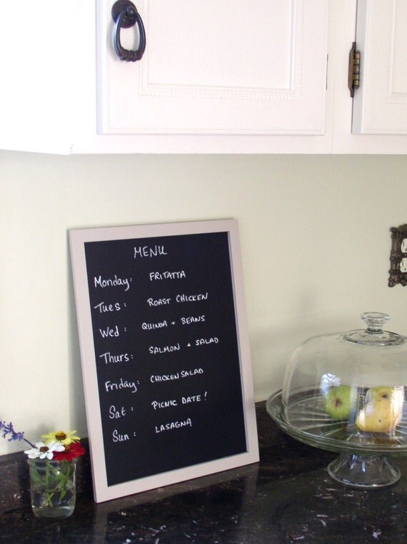 Kitchen Menu Chalkboard 11 x 15 solid wood frame and back