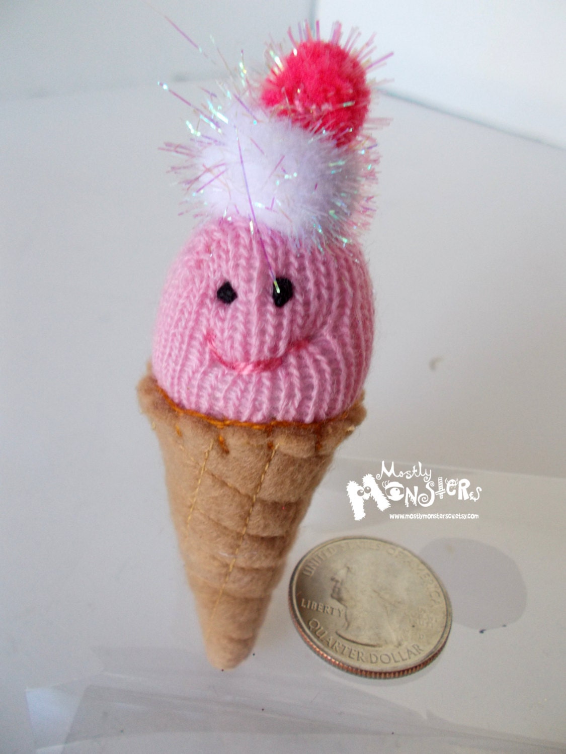 THUMBKIN Ice Cream Cone from repurposed gloves