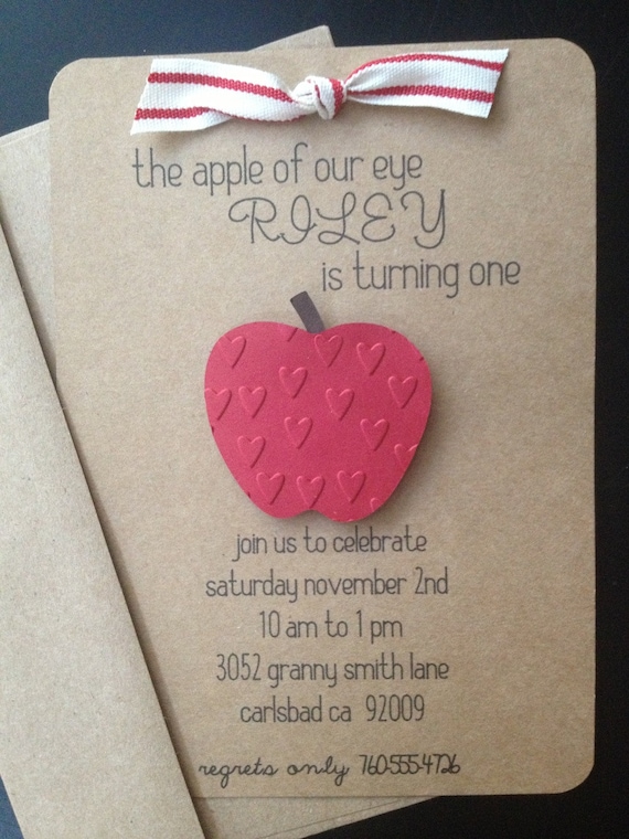 Handmade Baby Birthday Invitations 1