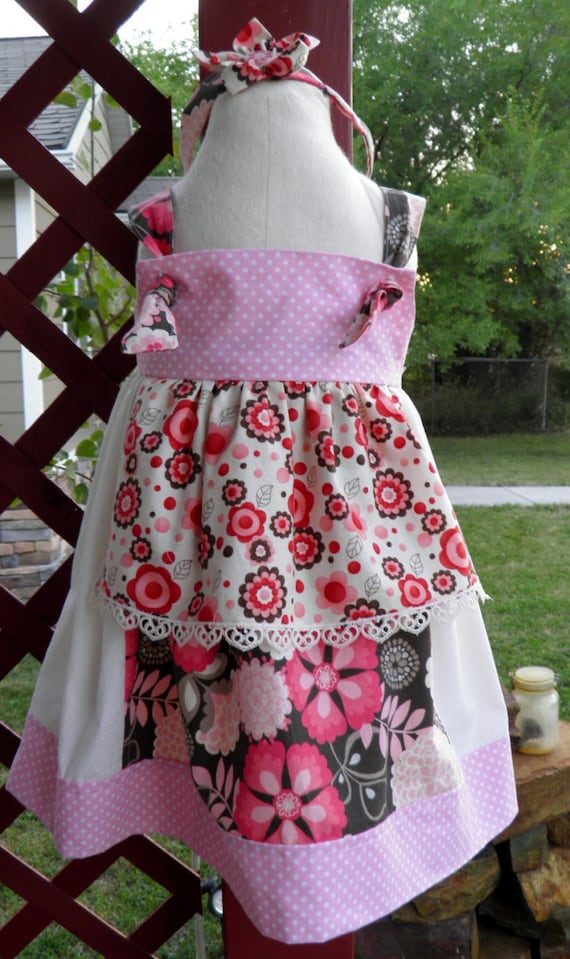 Size 4 Dress Handmade One of a Kind Pink and by SewlFulThings