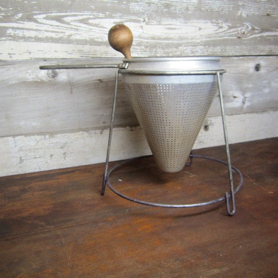 Vintage Mirro Aluminum Cone Strainer or by TheOldTimeJunkShop