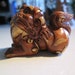 netsuke FOO DOG guardian of the emperor-2wooden, hand carved, hand painted, hand embellished