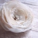 SALE - Bridal Hair Accessory Vintage Inspired Wedding Fascinator Flower Bridal Hair Clip Beige, Ivory, Lace, Wedding Hairpiece with Feathers