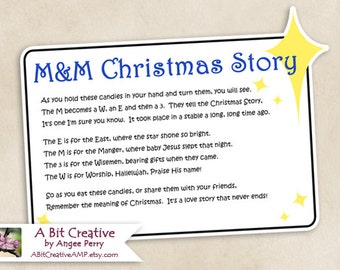 M&M Christmas Story Stocking Stuffer Winter Gag Gift Design - DIY Printable