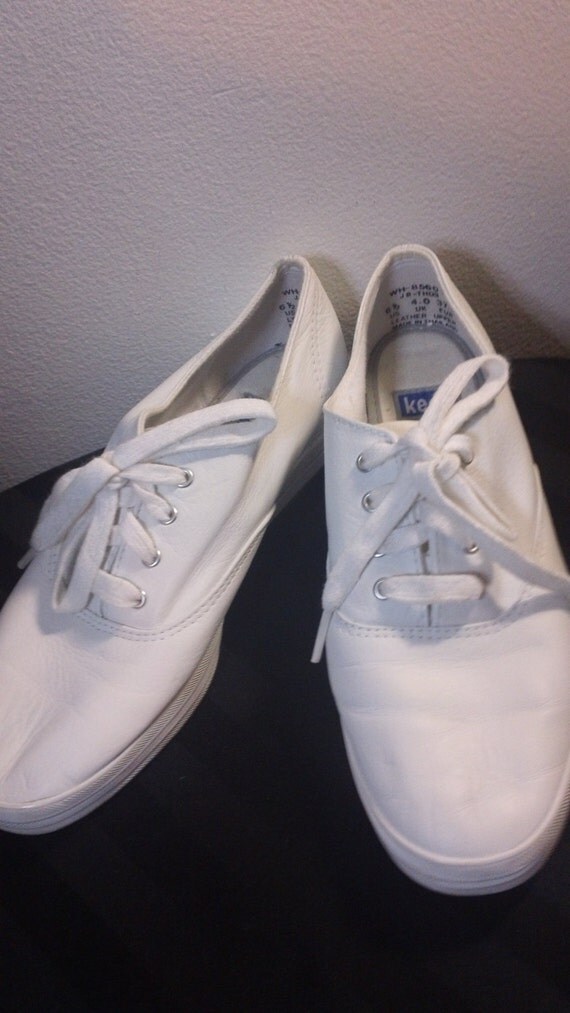 vintage early 90s White Leather Keds relaxed fit lace-up