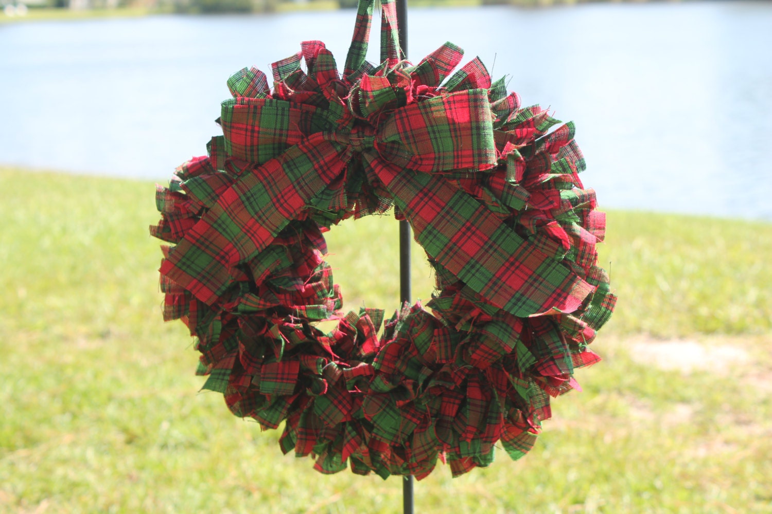 SALE - Handmade Merry Rag Wreath