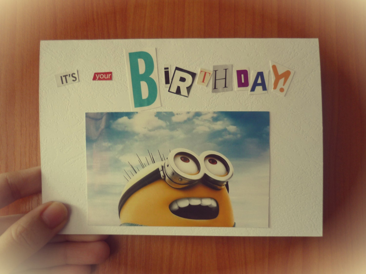 Despicable Me Minion Birthday Card with its your birthday