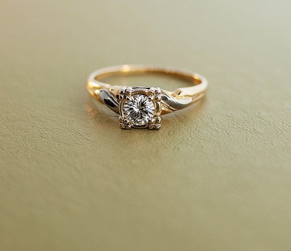 Two Tone Vintage Engagement Rings 2