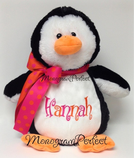 personalized stuffed penguin