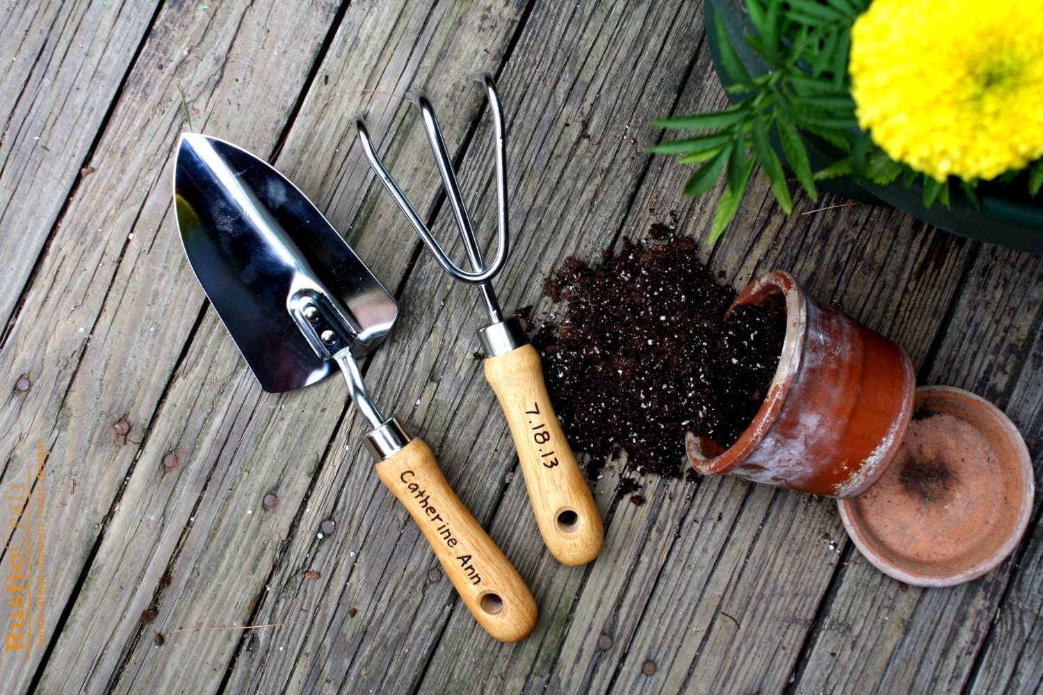 Personalized Garden Tool Set Hand Trowel Short Shovel   Il Fullxfull.482239814 Qief 