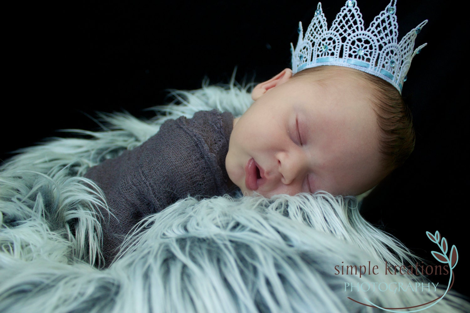 Natural LACE Baby CROWN Baby Boy Crown Baby Boy by JennasGarden