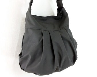 Handbags Cotton bag Canvas Bag Diaper bag Shoulder bag Hobo bag Tote bag Messenger bag Purse Everyday bag Dark Gray Tracy2