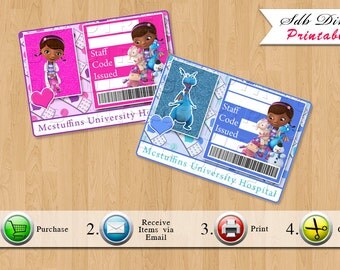 Doctor Name Tag / Badge Customize 1 Name by YellowFieldsDesigns