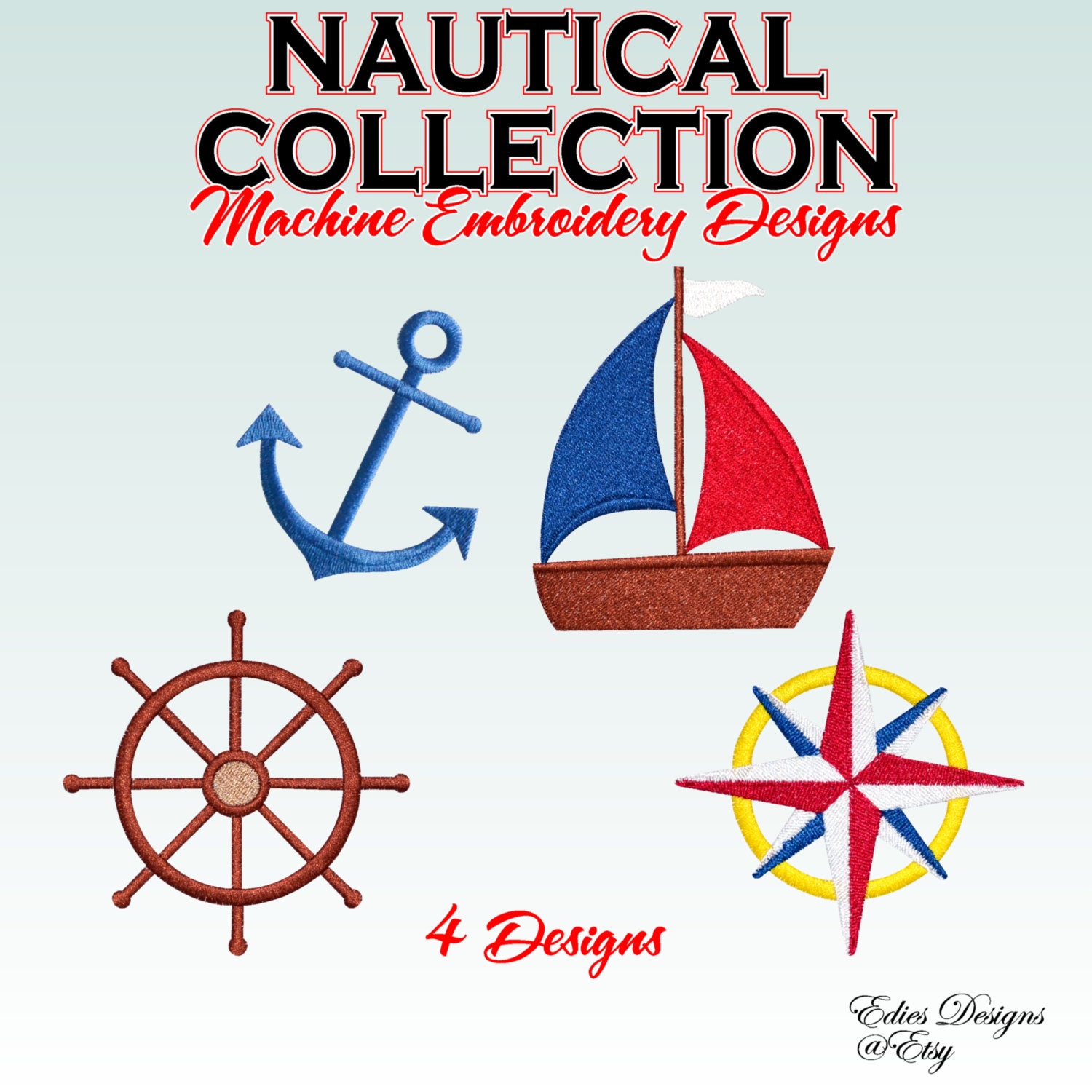 Nautical collection machine embroidery designs Nautical collection machine embroidery designs
