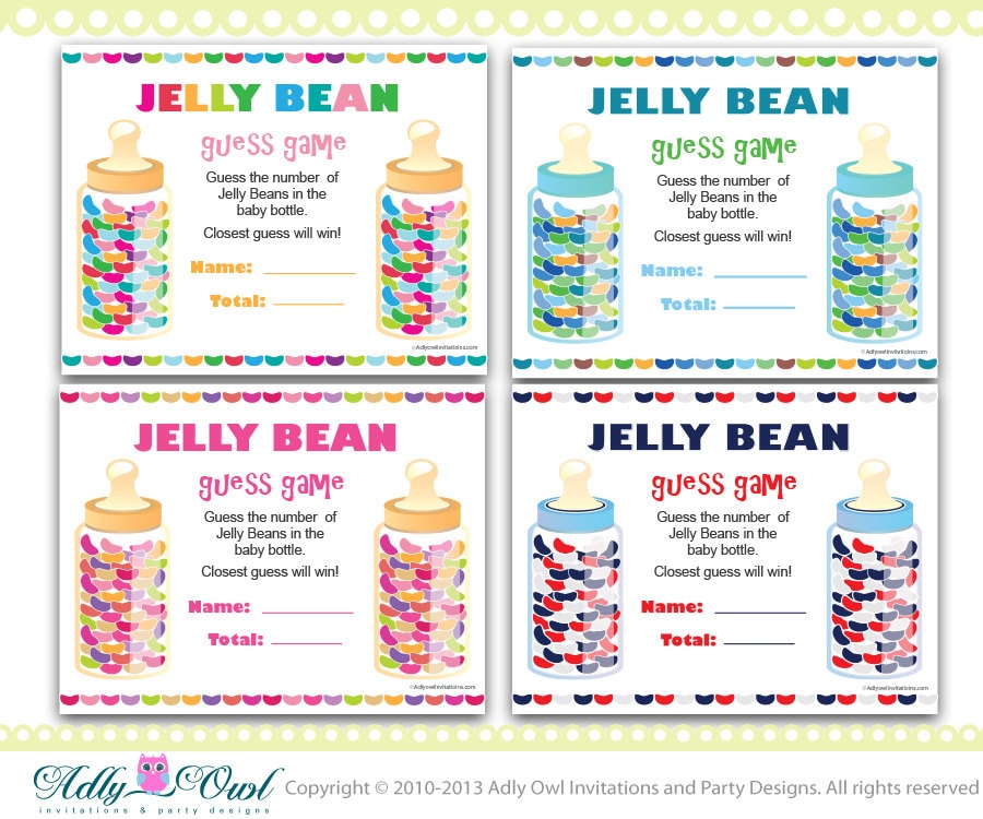 Colorful Jelly beans guess game how many jelly beans game for