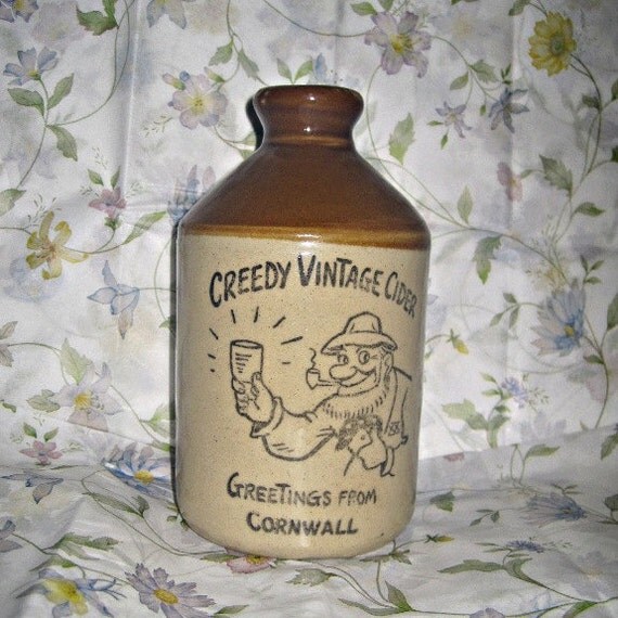 Creedy Vintage Cider Flagon Greetings from Cornwall English