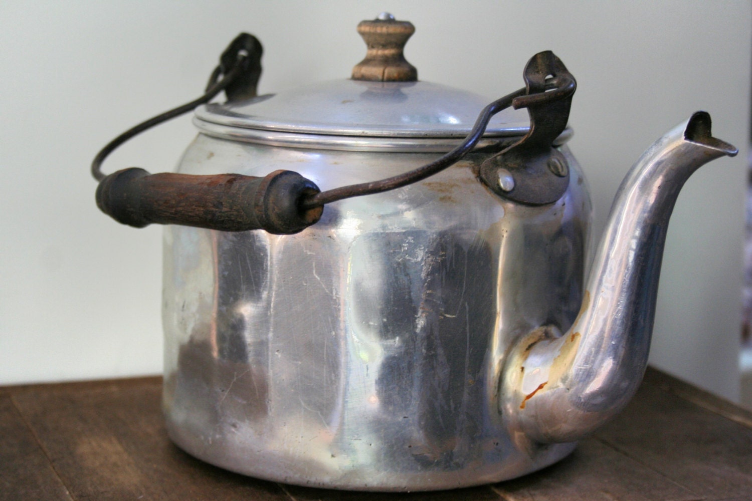 Silver Teapot Vintage Metal Teapot Vintage Home Decor