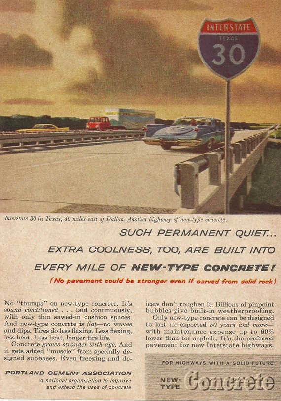 Portland Cement Association Original 1960 Vintage Print Ad