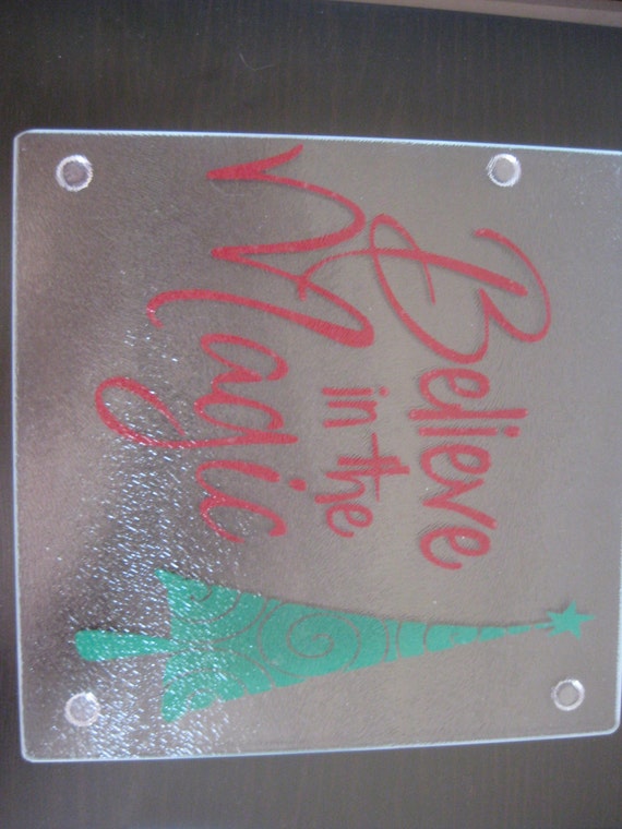 Items similar to Glass Cutting Board with Vinyl Decal on Etsy