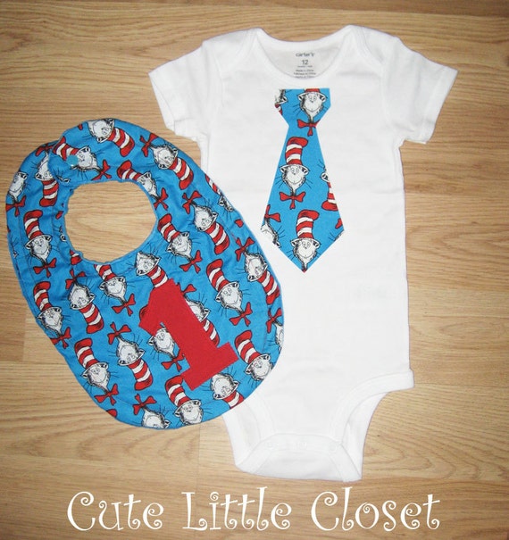 Cat in the hat onesie Dr Seuss onesie Baby boy by ParisGraphics