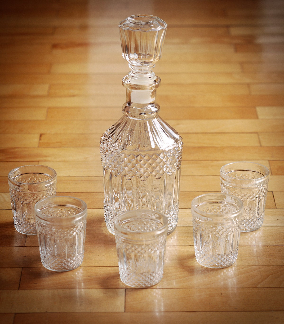 Vintage Barware Liquor Set Bar Glasses Liquor Decanters