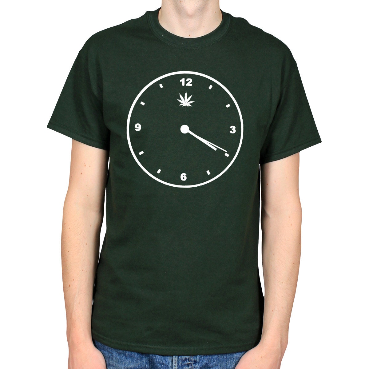 419 420 T-Shirt Clock Face Shirt Time for Weed Clothing